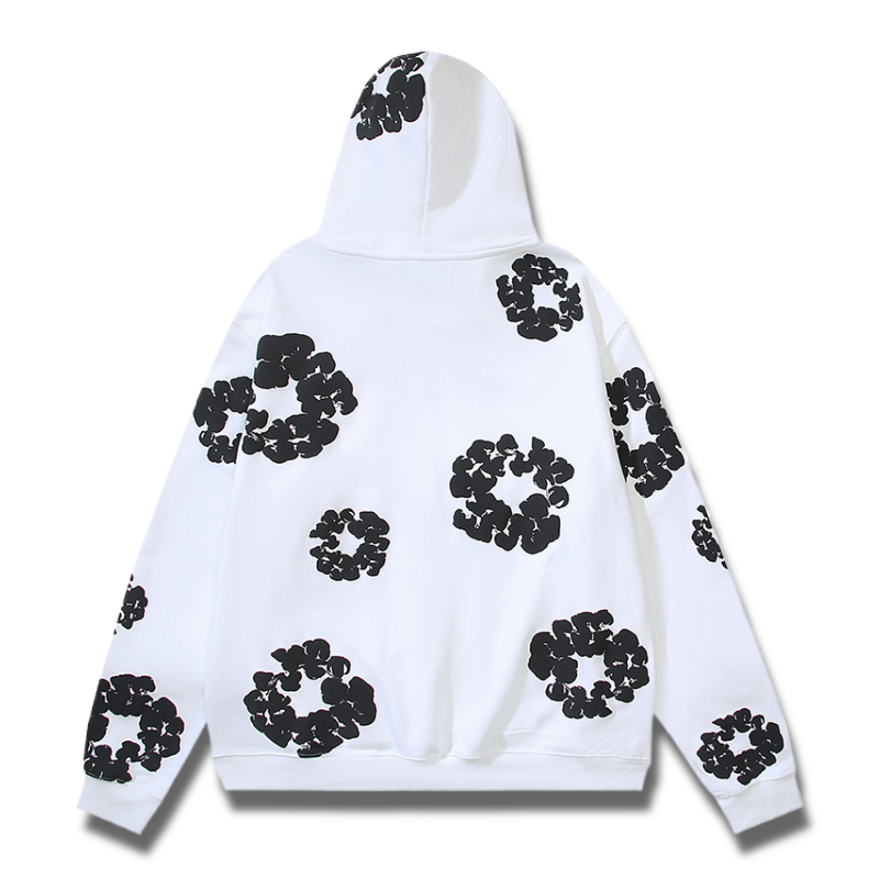 Denim Tears Cotton Wreath Hoodie – Black & White