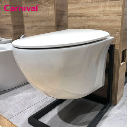 China Supplier European Senior Style Wall Hung Toilet Bathroom Ceramic Hidden Water Tank Wall Mounted Toilet Commode