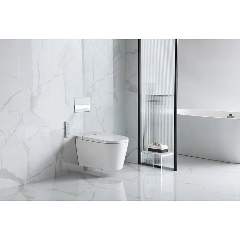 New Design ECO Toilet Bowl Set Bathroom Intelligent Ceramic Rimless Wall Hung Smart Toilet