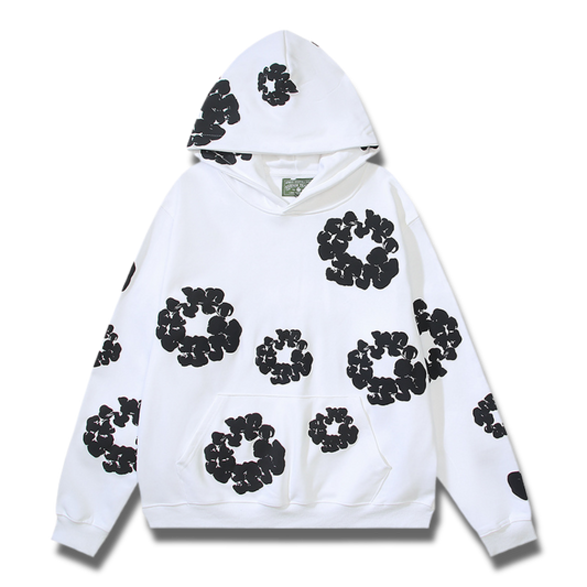 Denim Tears Cotton Wreath Hoodie – Black &amp; White