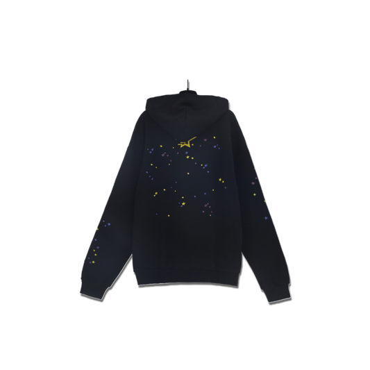 sp5der hoodie black in pink