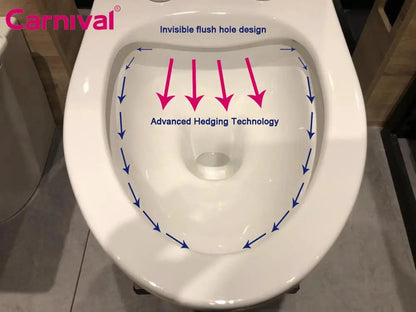 China Supplier European Senior Style Wall Hung Toilet Bathroom Ceramic Hidden Water Tank Wall Mounted Toilet Commode