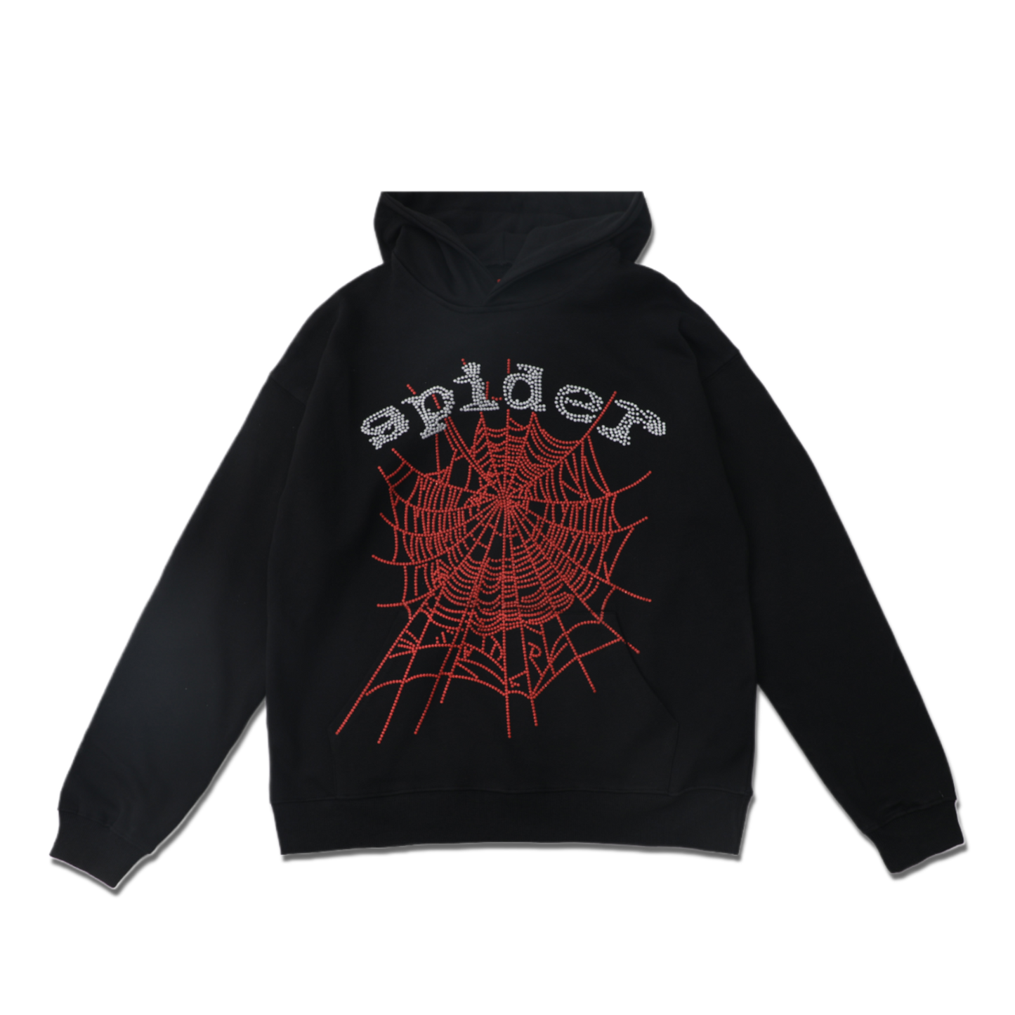 sp5der hoodie black in red